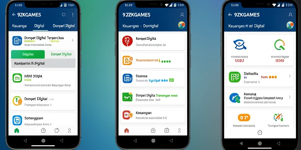 Tampilan antarmuka 9ZKGAMES yang modern dan intuitif.