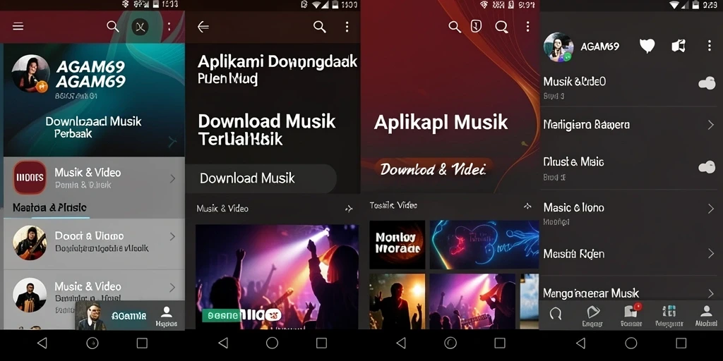 Antarmuka AGAM69 yang sederhana dan fungsional untuk Download Musik.