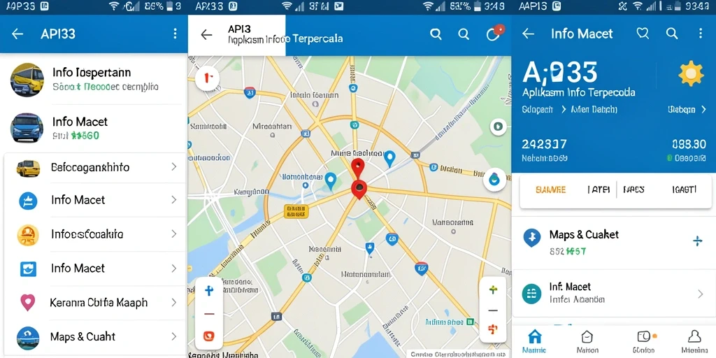 Antarmuka aplikasi API33 menampilkan kondisi lalu lintas yang jelas dan detail.
