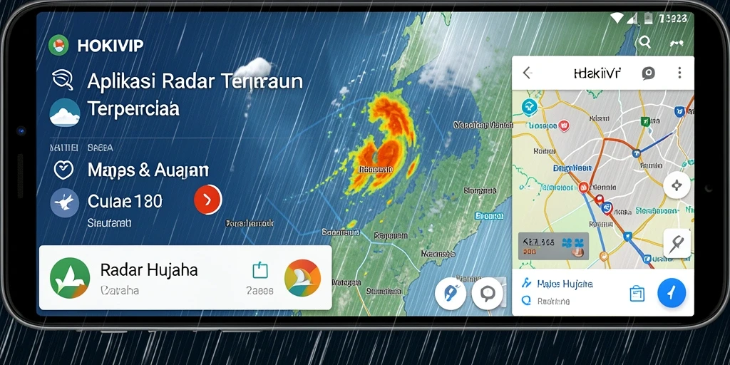 Antarmuka HOKIVIP menunjukkan informasi radar hujan yang akurat.
