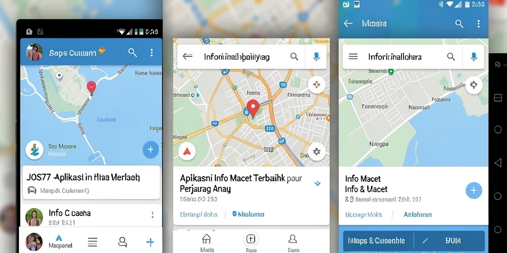 Antarmuka aplikasi JOS77 menampilkan peta kondisi lalu lintas secara jelas.