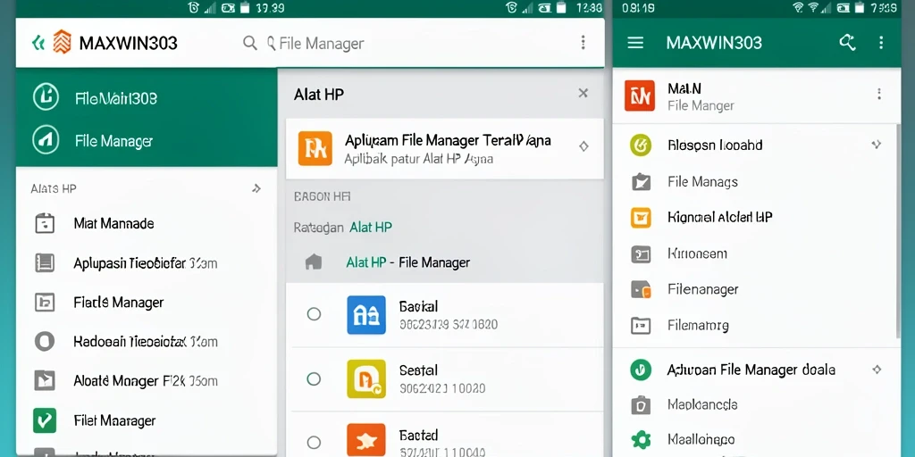 Tampilan utama MAXWIN303 dengan fungsionalitas File Manager yang intuitif.