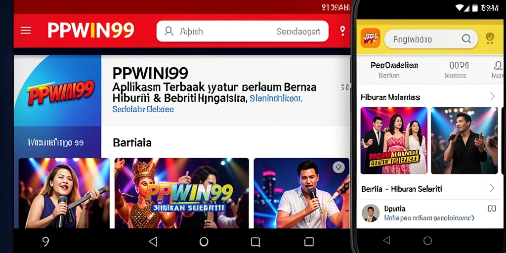 Tampilan user-friendly aplikasi PPWIN99 dengan berita hiburan terbaru.
