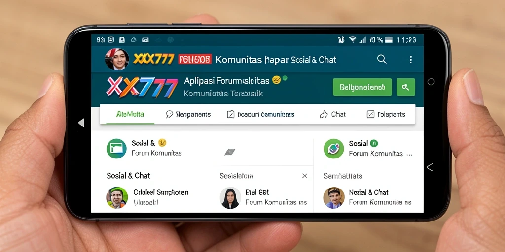Antarmuka intuitif aplikasi XXX777 untuk Forum Komunitas