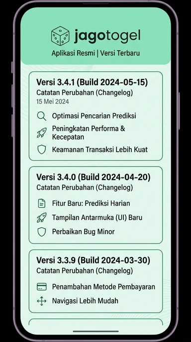 Riwayat Versi Aplikasi Jagotogel untuk Android